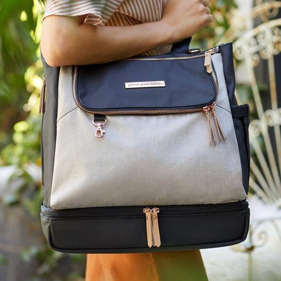 Fashionable Diaper Bag, Petunia Pickle Bottom, Pivot Pack, in Black/Sand NWOT - Picture 2 of 11